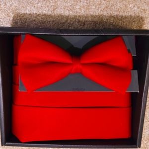 CUMMERBUND SET WITH BOWTIE RED